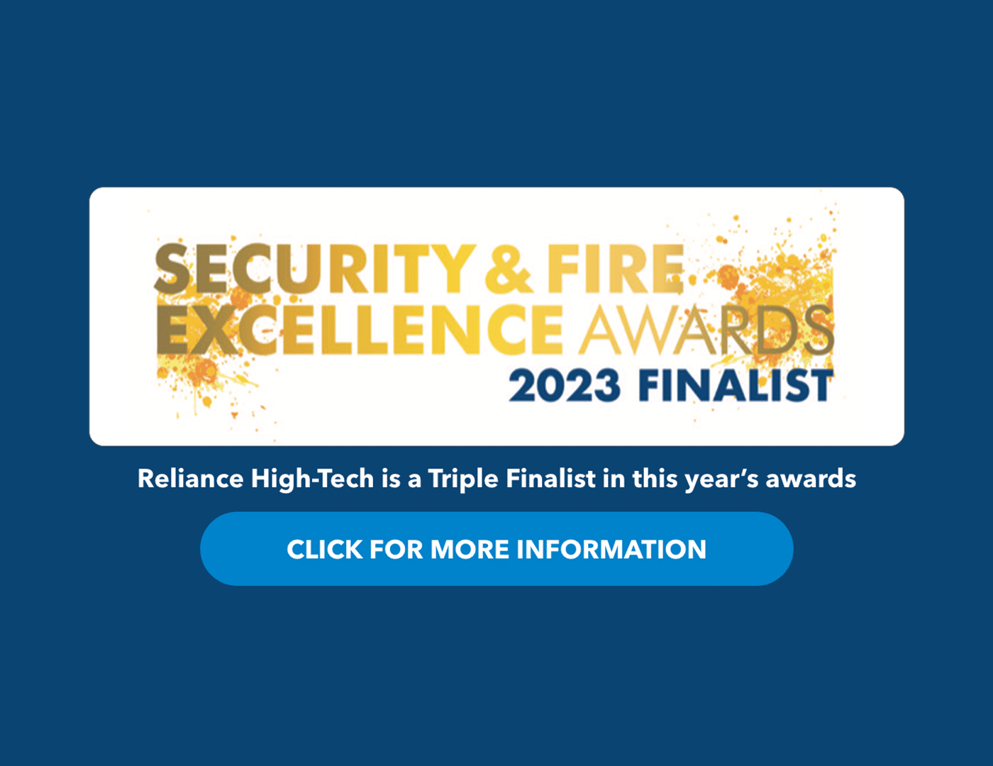Reliance High Tech are Security & Fire Excellence Awards 2023 Finalists ...